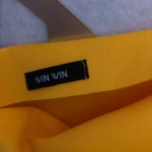 Yellow off shoulder top